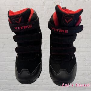 Vitike Red Black Snow Hiking Boots Youth US Sz 4 Winter Outdoor Boots (69)